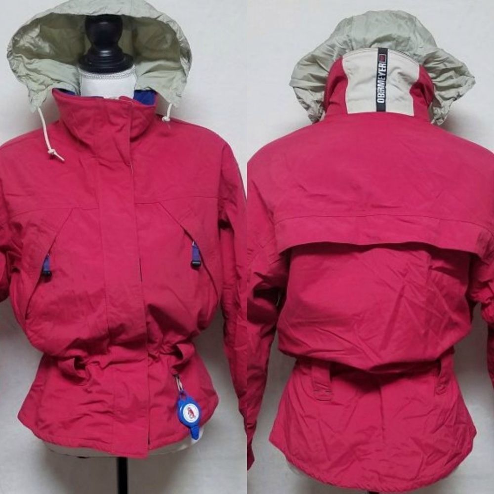 OBERMEYER Acadia Red Hooded Puffer Ski Jacket